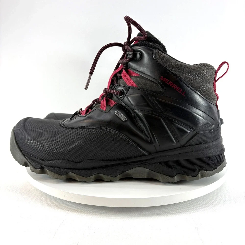 Merrell Women's Winter Hiking Boots Size 9 Black Vibram‎ Arctic Grip Waterproof